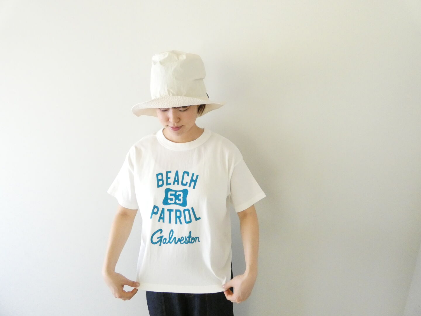 BLUE LAKE MARKET(ブルーレイクマーケット) アメリカンドライ天竺ベーシックプリントTee 「BEACH PATROL」の商品画像5