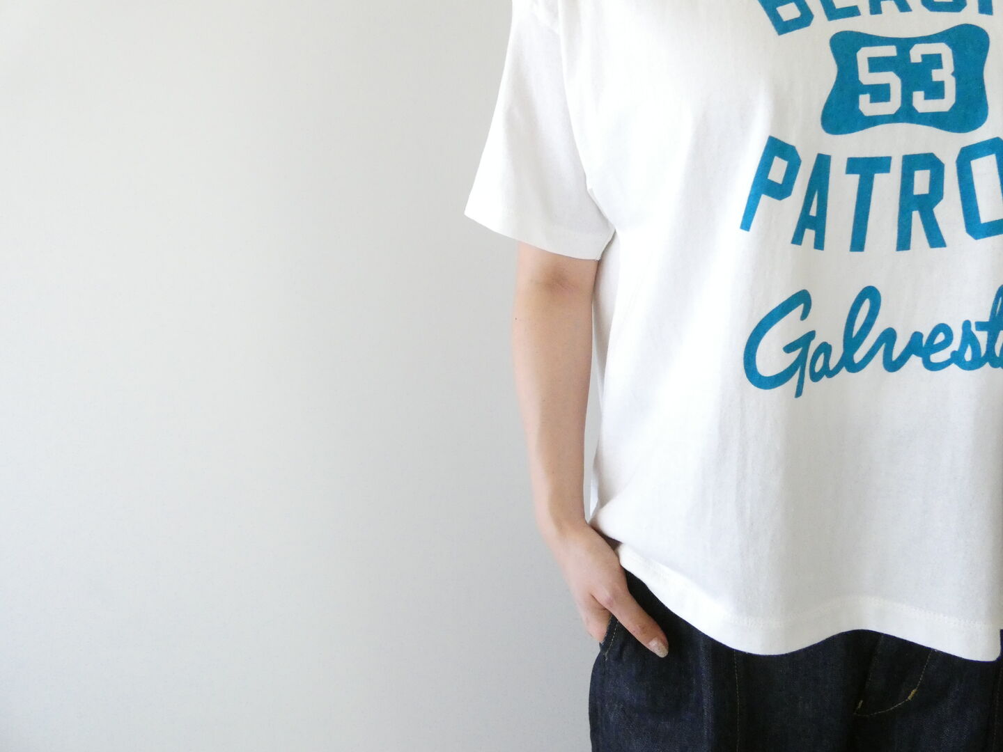 BLUE LAKE MARKET(ブルーレイクマーケット) アメリカンドライ天竺ベーシックプリントTee 「BEACH PATROL」の商品画像6