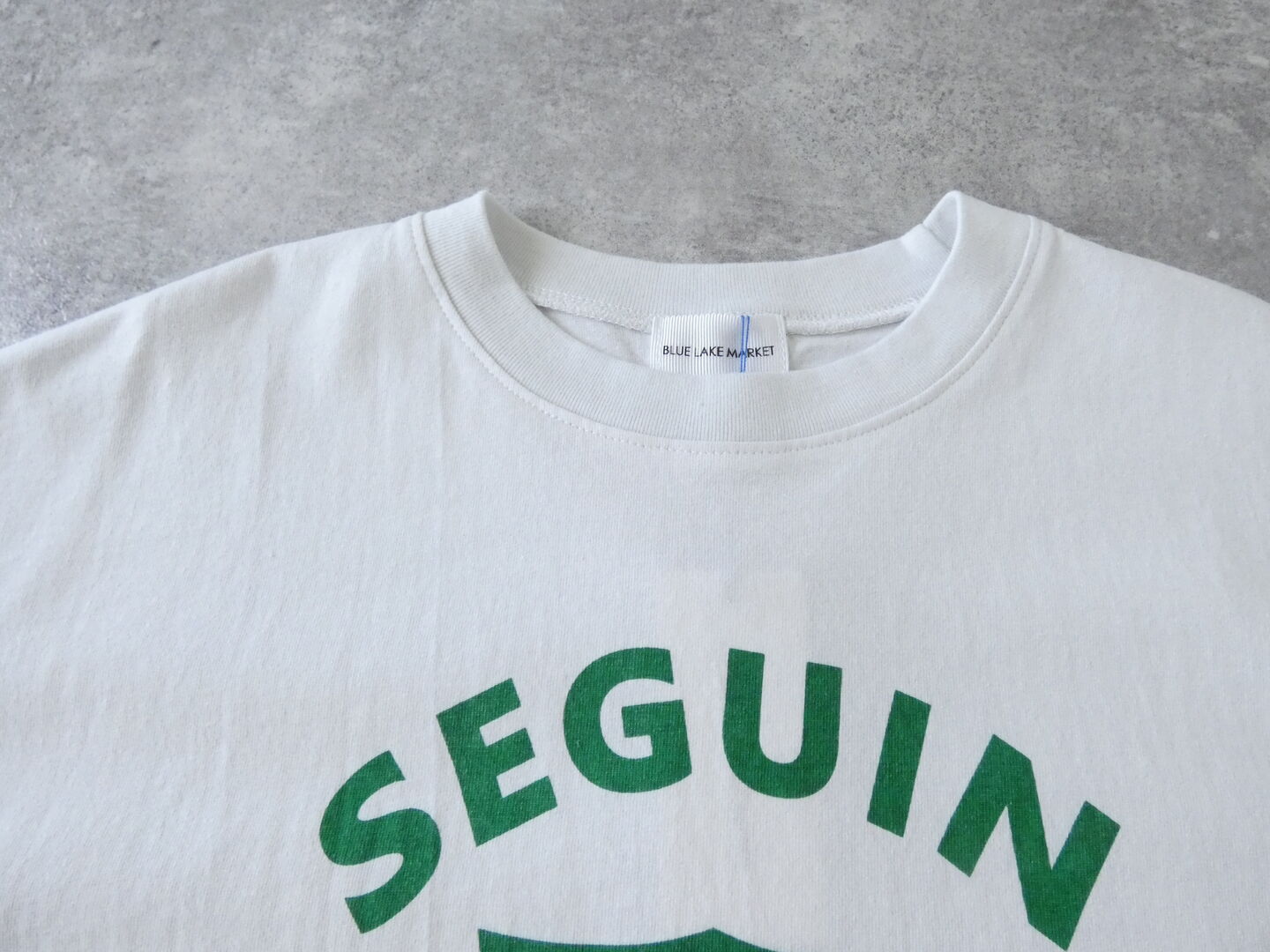 BLUE LAKE MARKET(ブルーレイクマーケット) アメリカンドライ天竺ヘムラウンドプリントTee「SEGUIN 765」の商品画像21