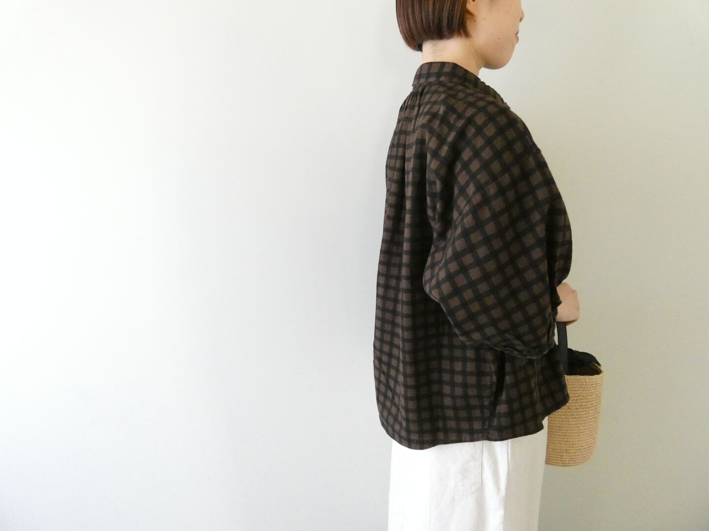 Brocante(ブロカント) チェックキャンバスグランシャツの商品画像7