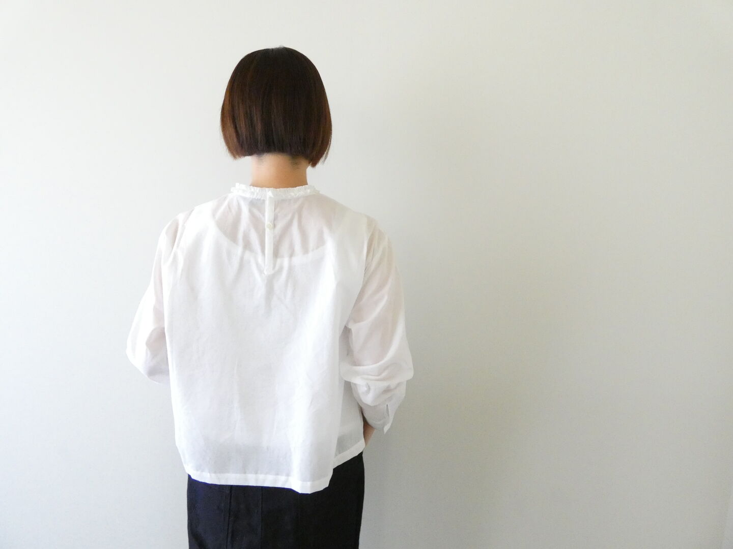 mizuiro ind(ミズイロインド) frill collar P/O フリルカラープルオーバーの商品画像4