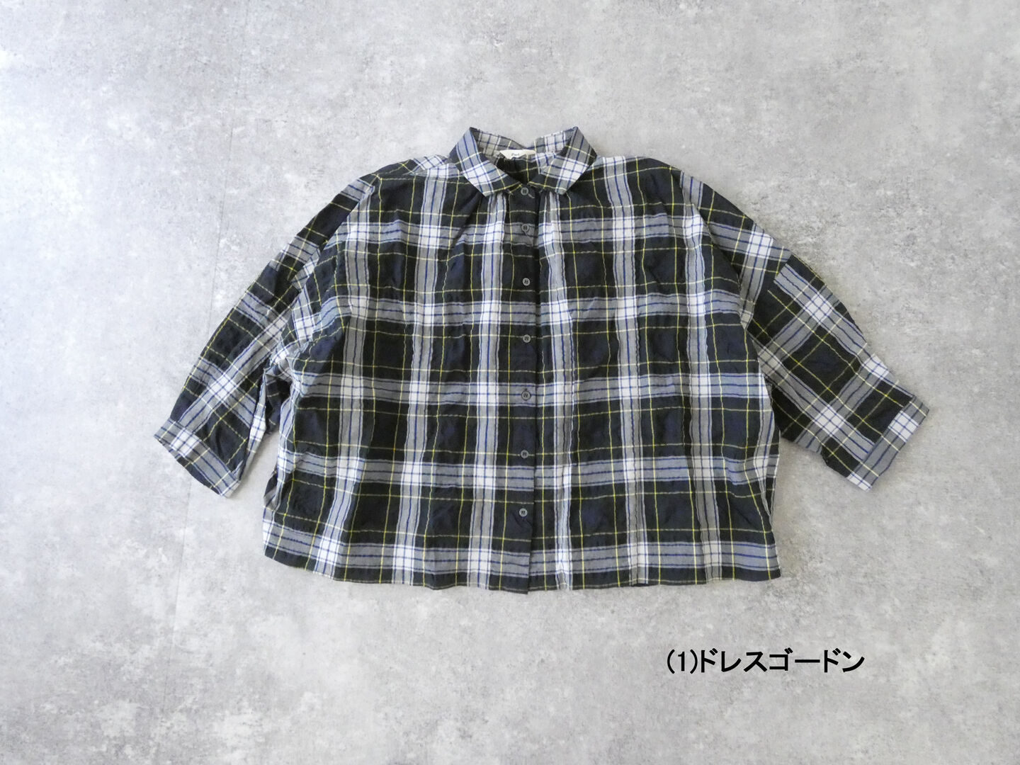 PK サッカークラシックタータンチェックワイドカラービッグブラウスの商品画像10