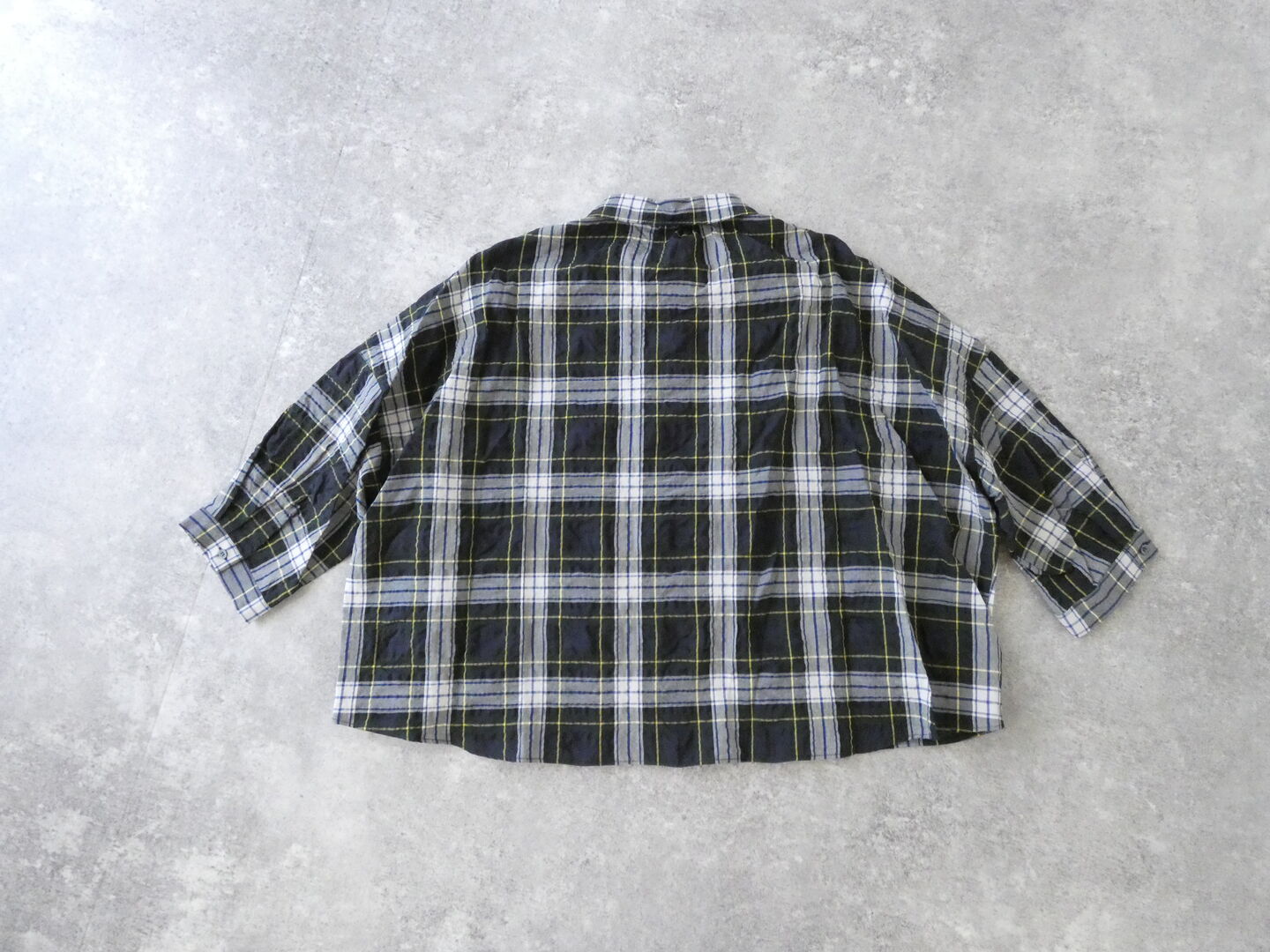 PK サッカークラシックタータンチェックワイドカラービッグブラウスの商品画像11