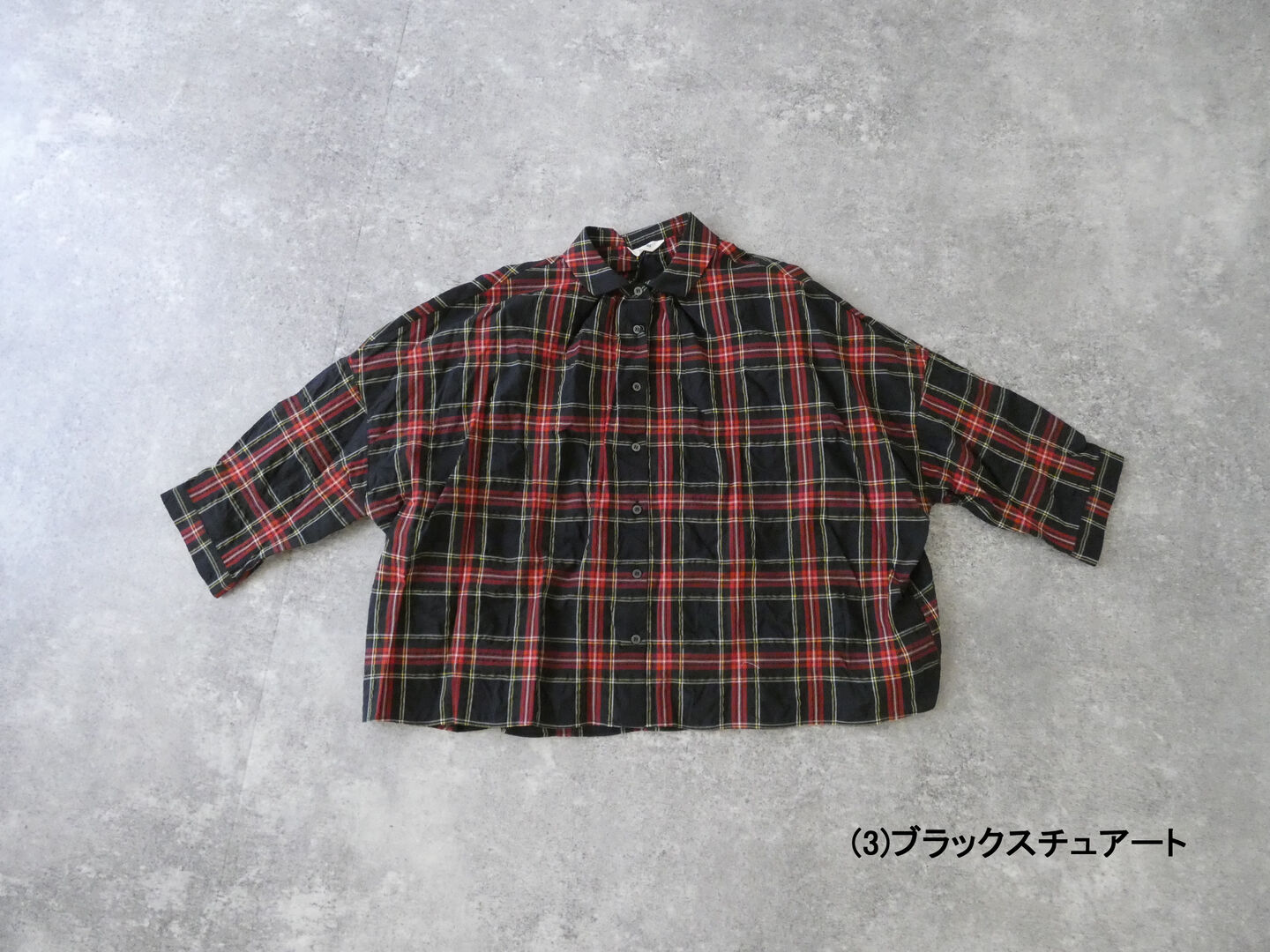 PK サッカークラシックタータンチェックワイドカラービッグブラウスの商品画像28