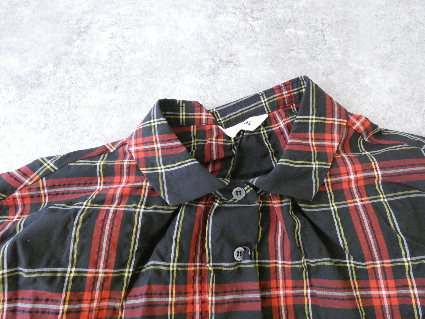 PK サッカークラシックタータンチェックワイドカラービッグブラウスの商品画像30