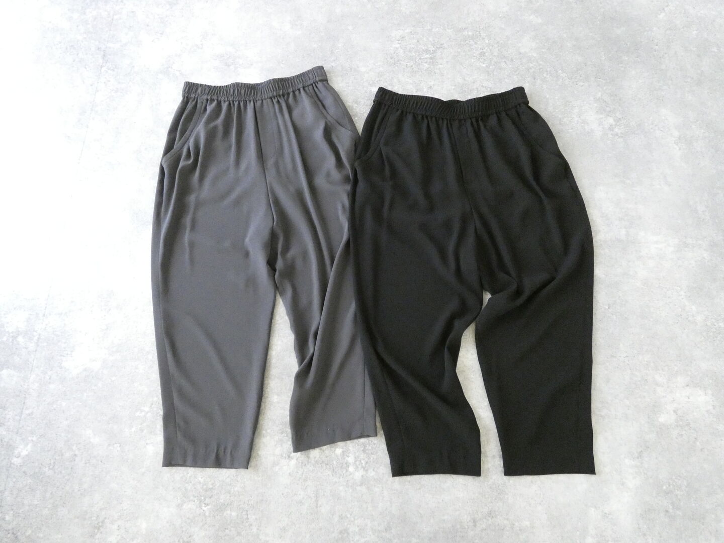  バックサテンジョーゼットクロップドサルエルパンツの商品画像3