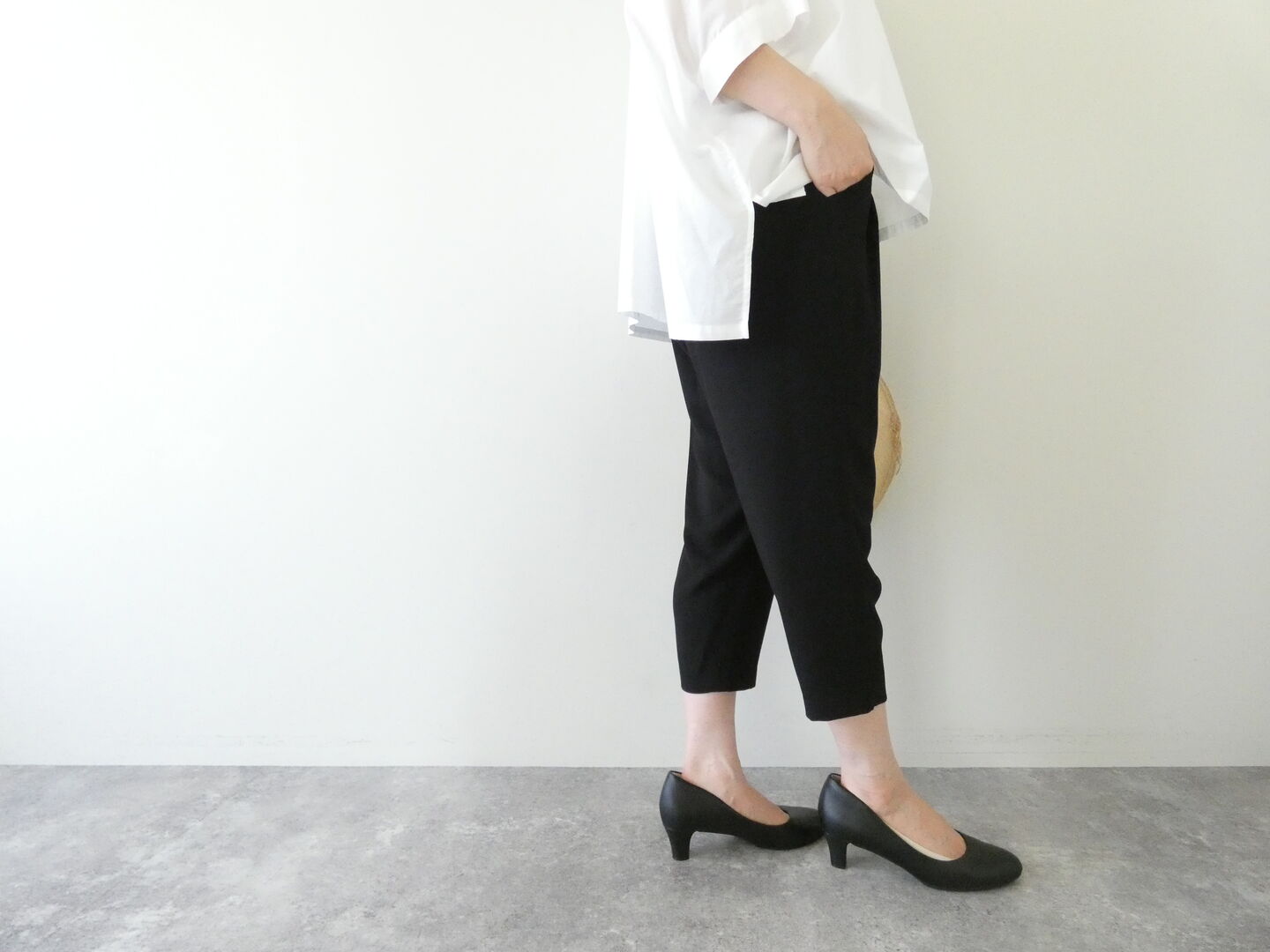  バックサテンジョーゼットクロップドサルエルパンツの商品画像8