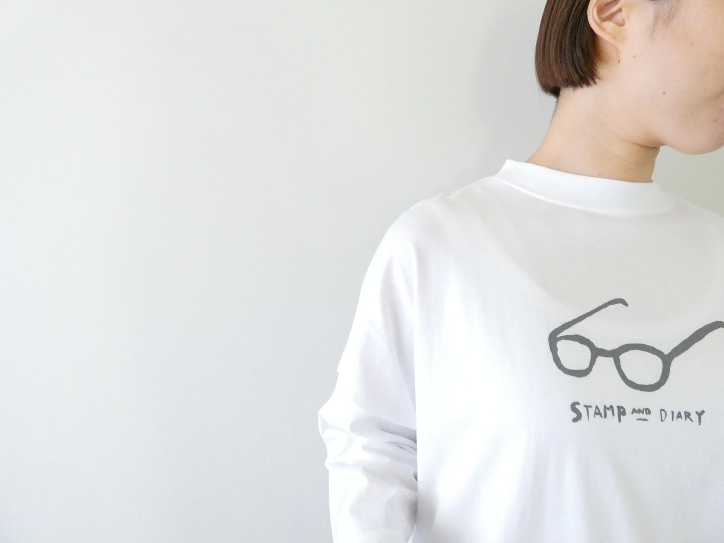 STAMP AND DIARY(スタンプアンドダイアリー) ハイマイクロコットン天竺LIFE Tシャツ メガネの商品画像3