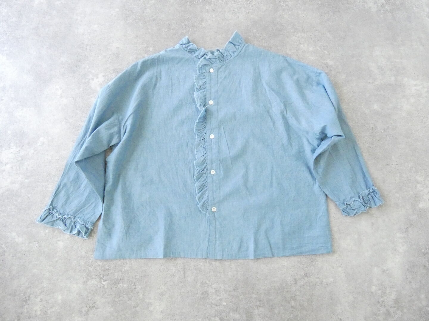 vb コットンリネンダンガリー2wayフリルブラウスの商品画像10