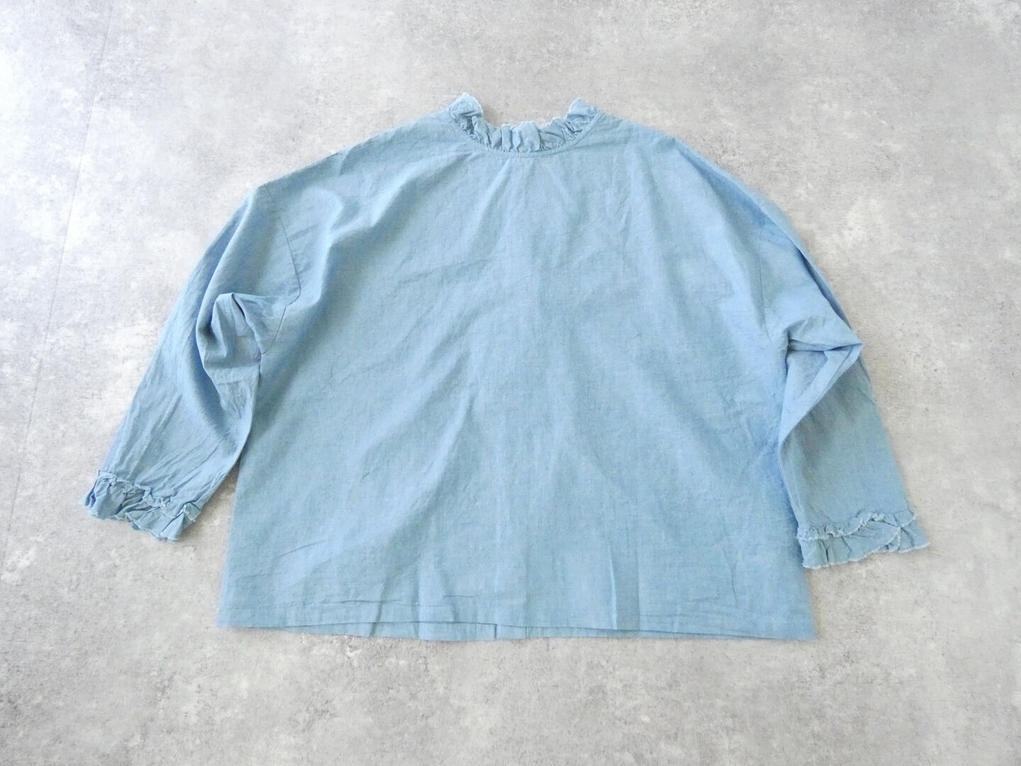 vb コットンリネンダンガリー2wayフリルブラウスの商品画像3