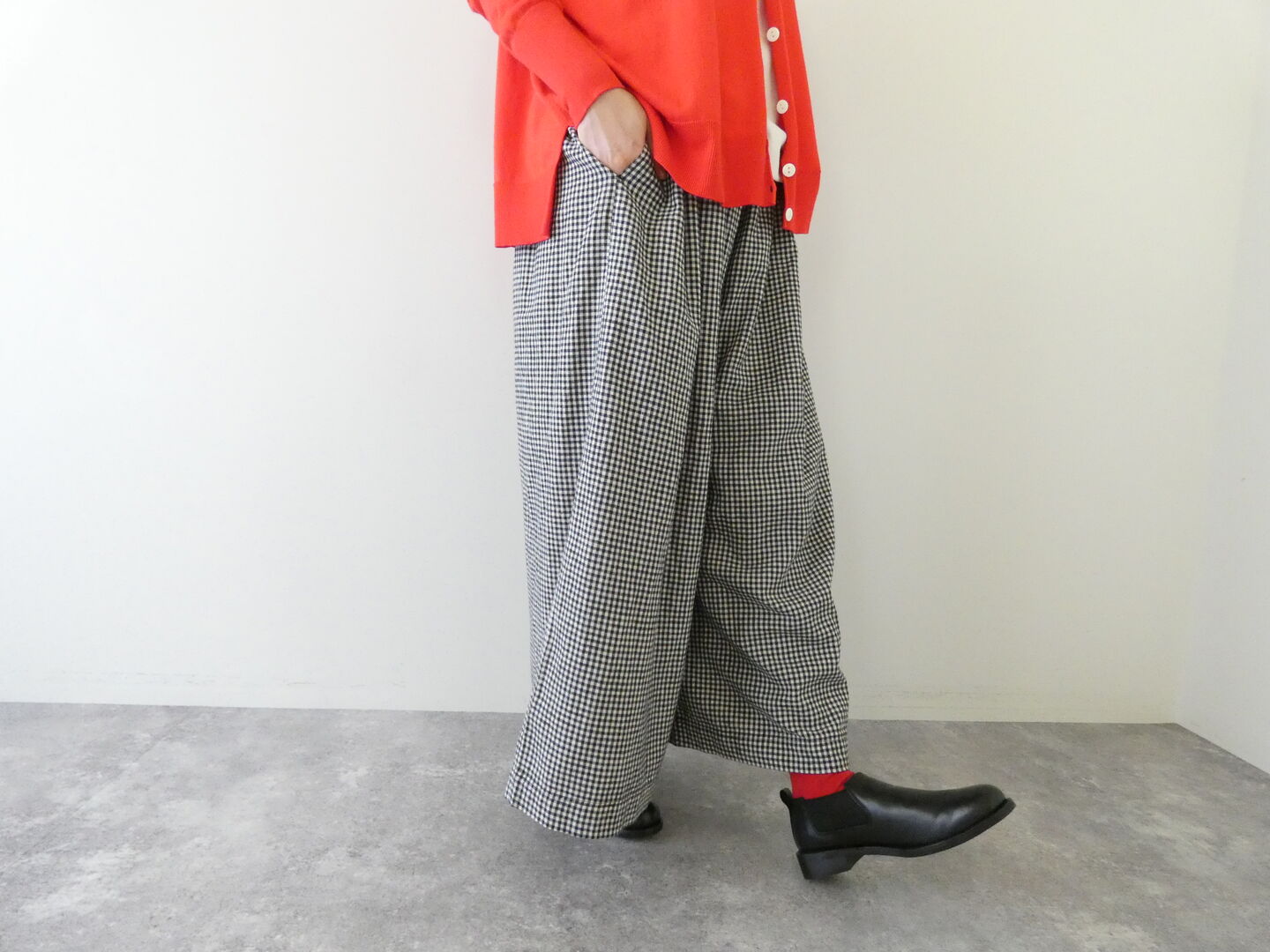 ichi(イチ) 起毛チェックパンツの商品画像6