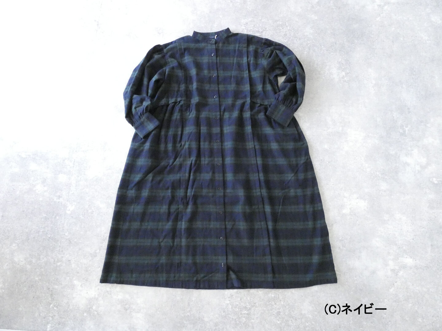 ichi(イチ) ネル起毛チェックサイドギャザーワンピースの商品画像11