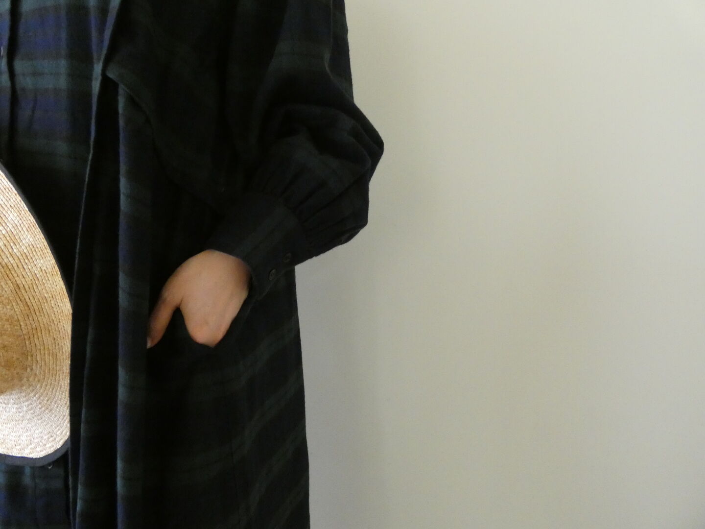 ichi(イチ) ネル起毛チェックサイドギャザーワンピースの商品画像16