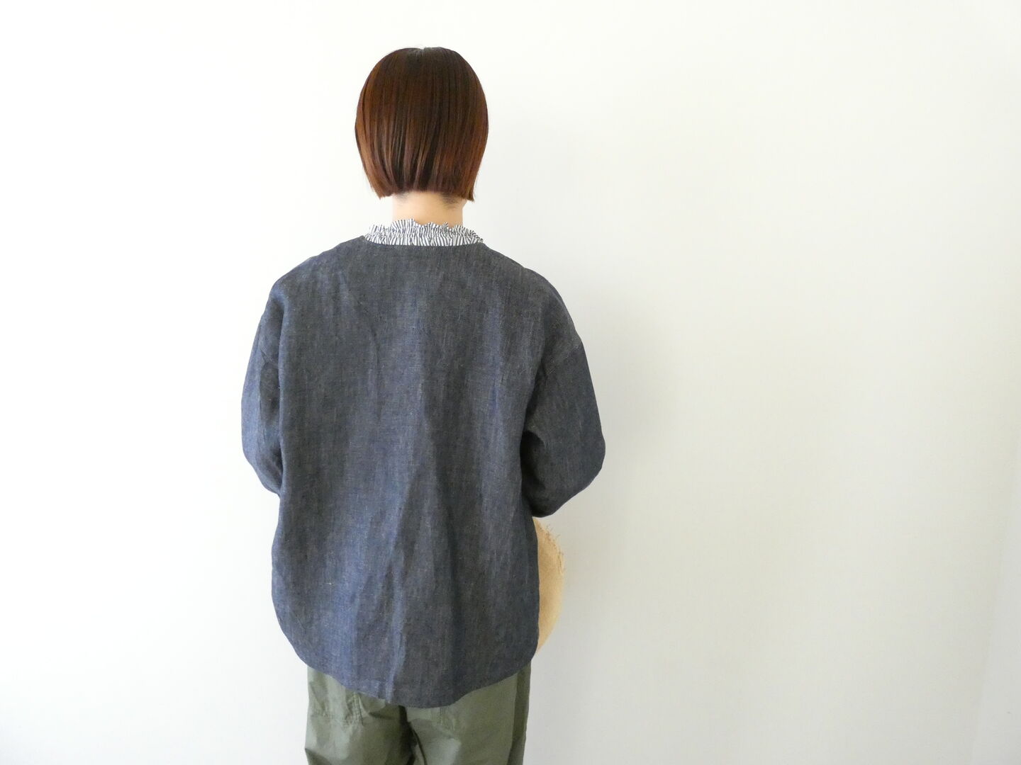 ina(イナ) ヴィンテージリネンチノクロスV開きジャケットの商品画像10