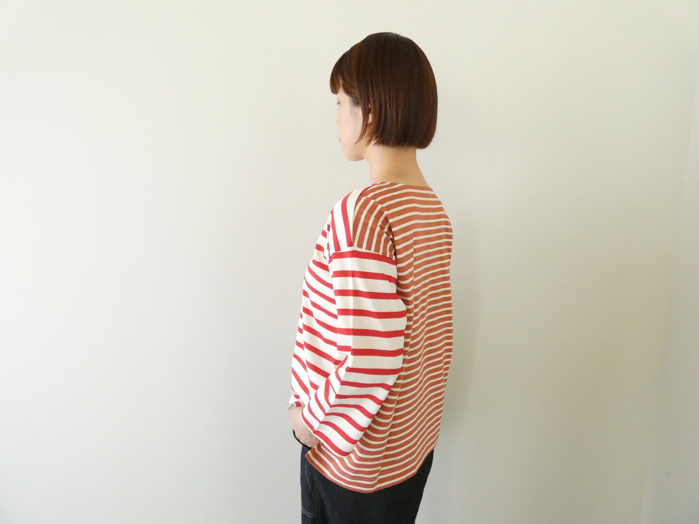 NATURAL LAUNDRY(ナチュラルランドリー) パネルボーダーバイカラープルオーバーの商品画像1