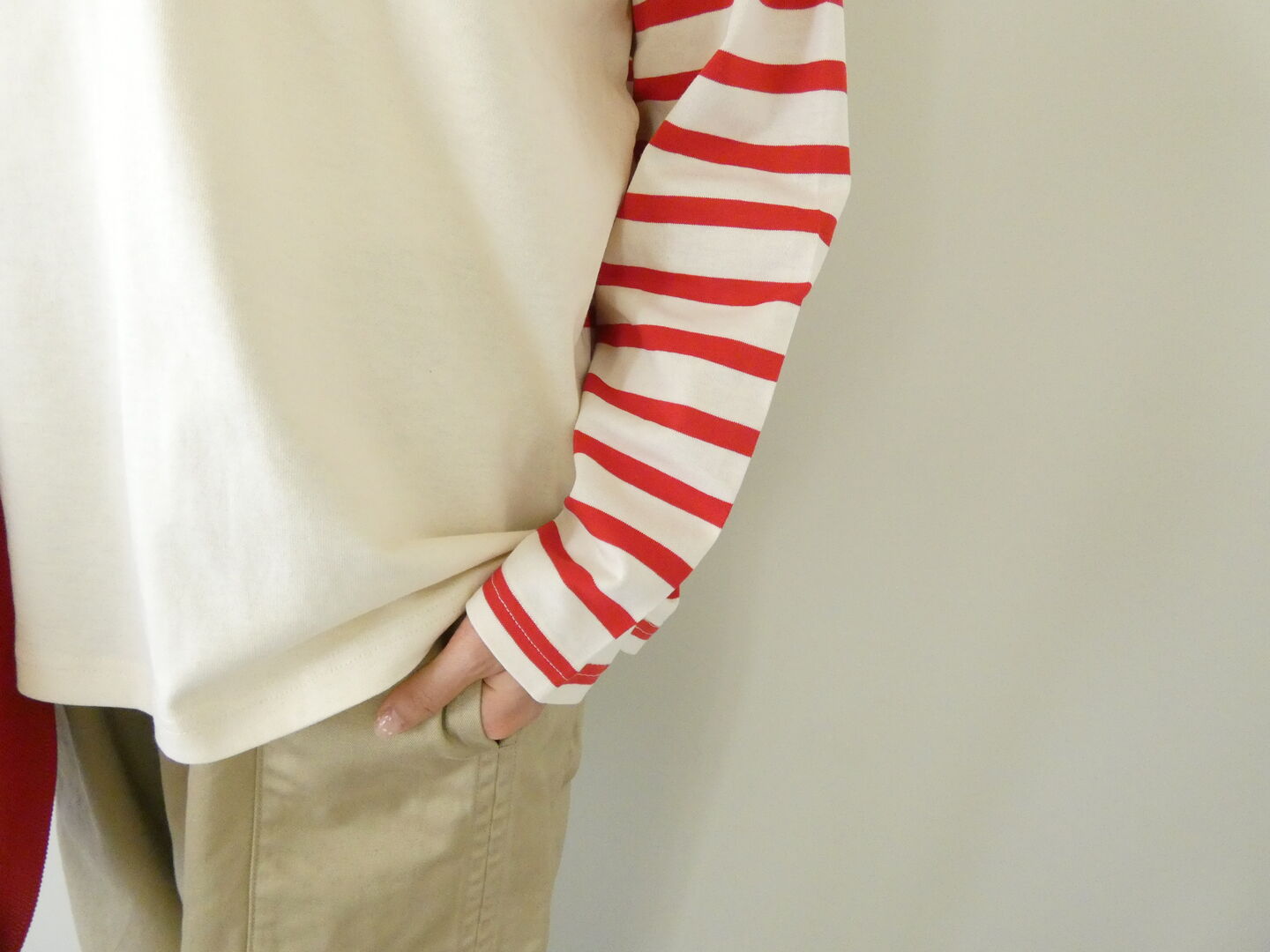 NATURAL LAUNDRY(ナチュラルランドリー) パネルボーダー2wayキャップスリーブTの商品画像5