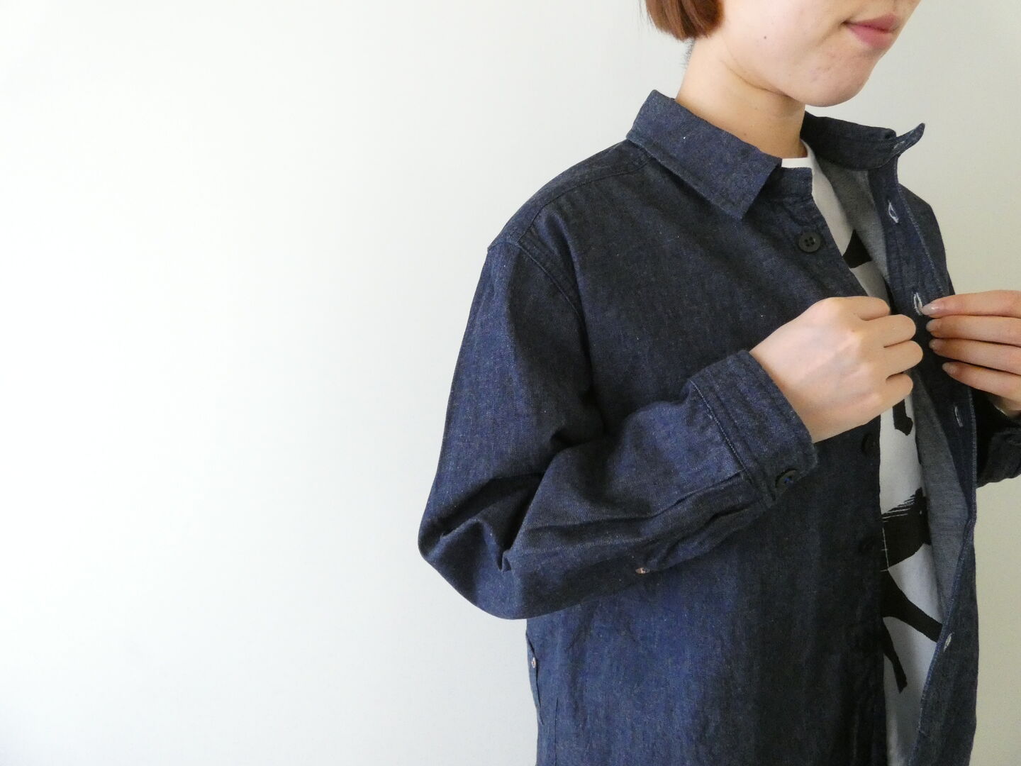 NATURAL LAUNDRY(ナチュラルランドリー) Goody!6ozセルビッジデニムシャツの商品画像2