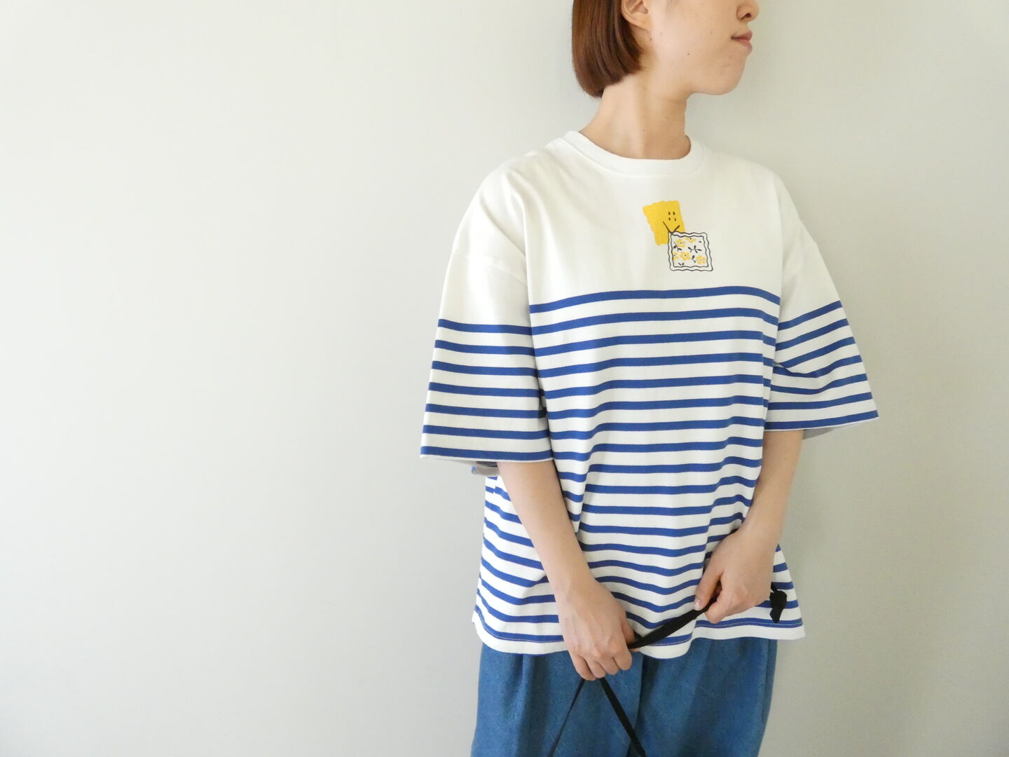 KAPITAL(キャピタル) パネルボーダー天竺BOX-T(PECKISH RAINBOWY pt)の商品画像2