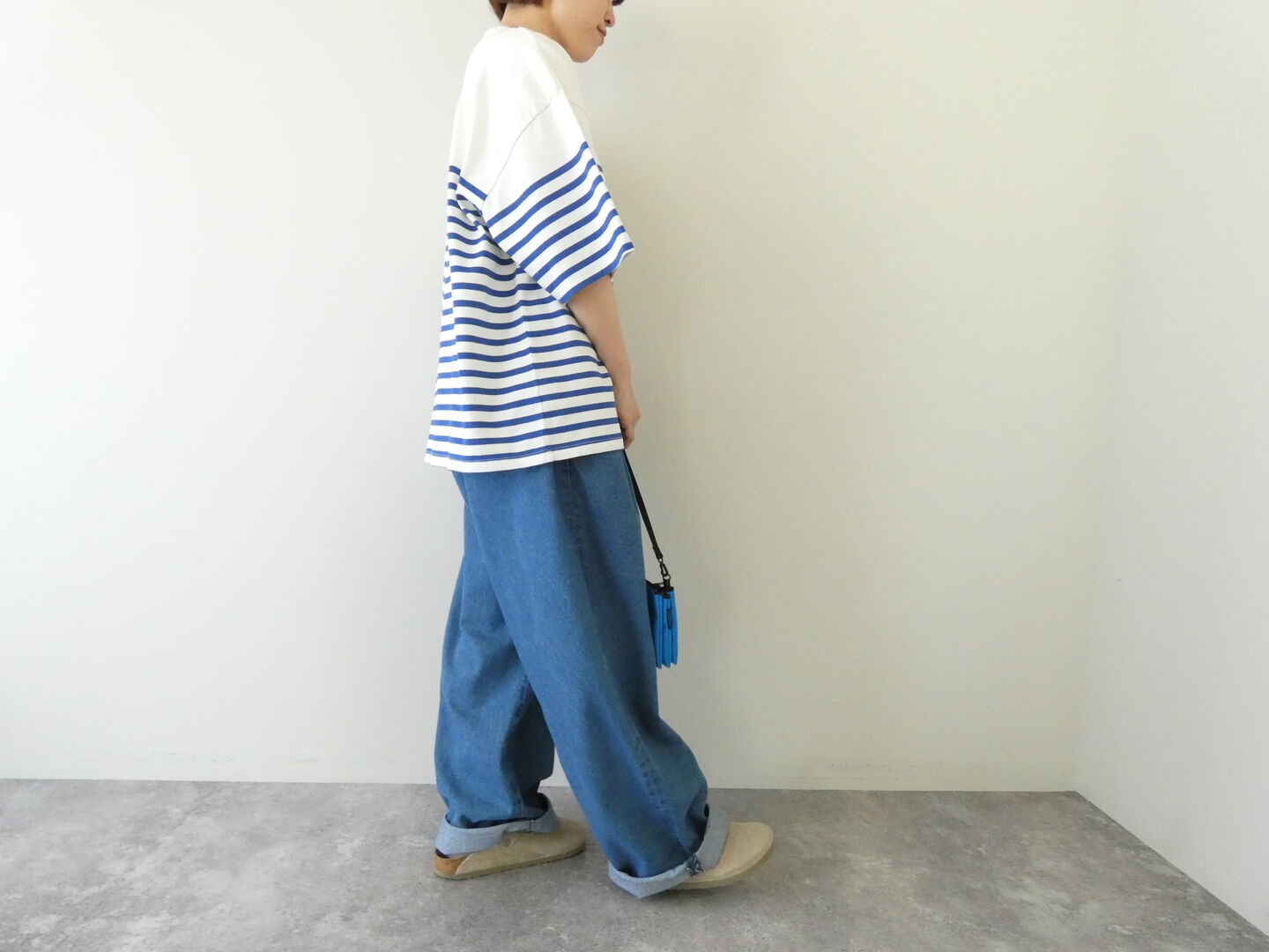 KAPITAL(キャピタル) パネルボーダー天竺BOX-T(PECKISH RAINBOWY pt)の商品画像4