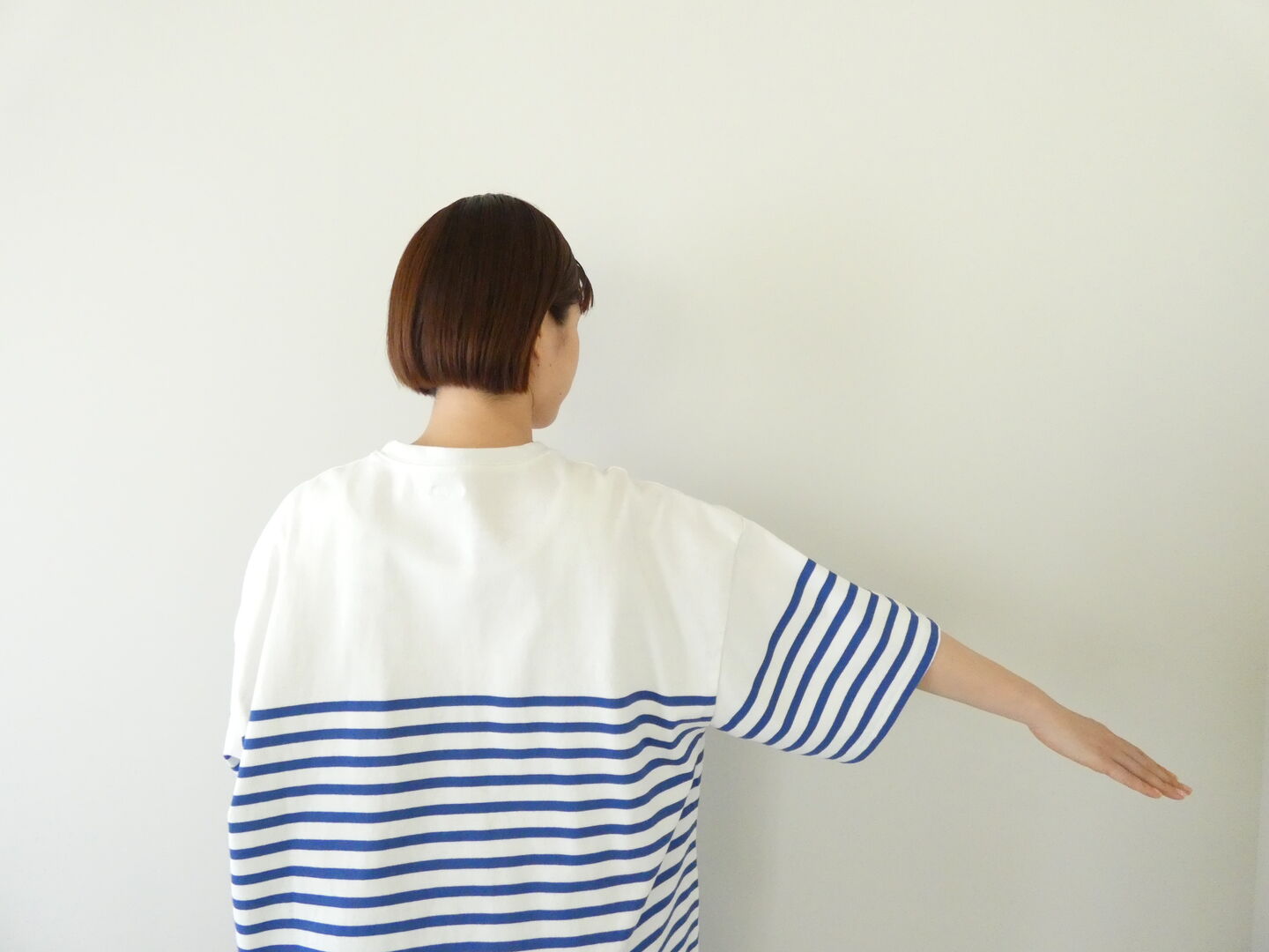 KAPITAL(キャピタル) パネルボーダー天竺BOX-T(PECKISH RAINBOWY pt)の商品画像7