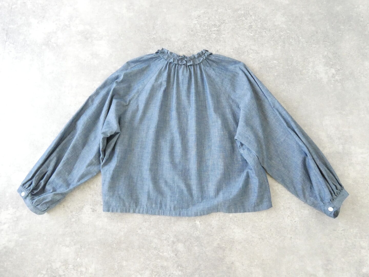 LE GLAZIK(ルグラジック) インディゴダンガリーラッフルシャツの商品画像11