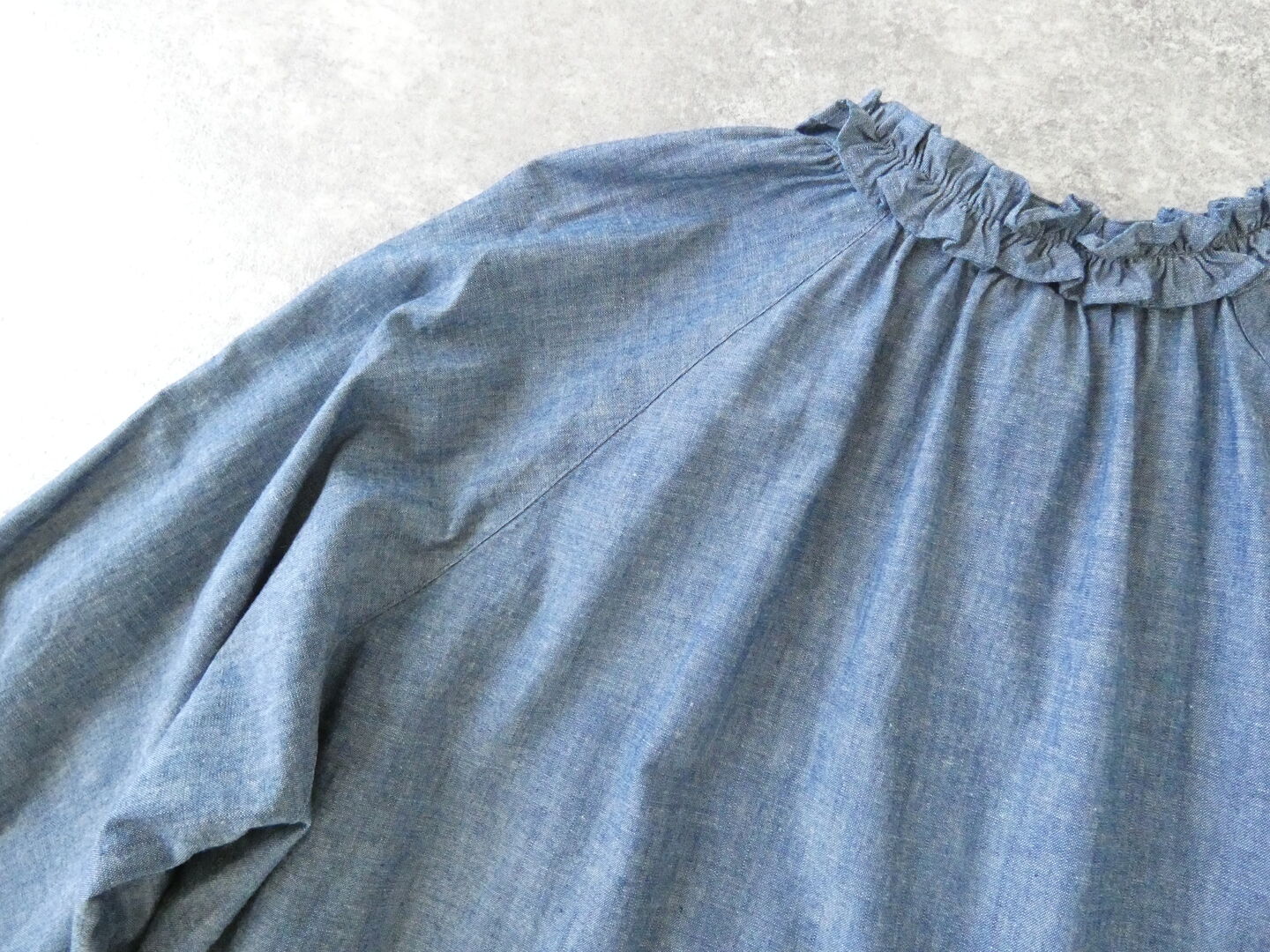 LE GLAZIK(ルグラジック) インディゴダンガリーラッフルシャツの商品画像23
