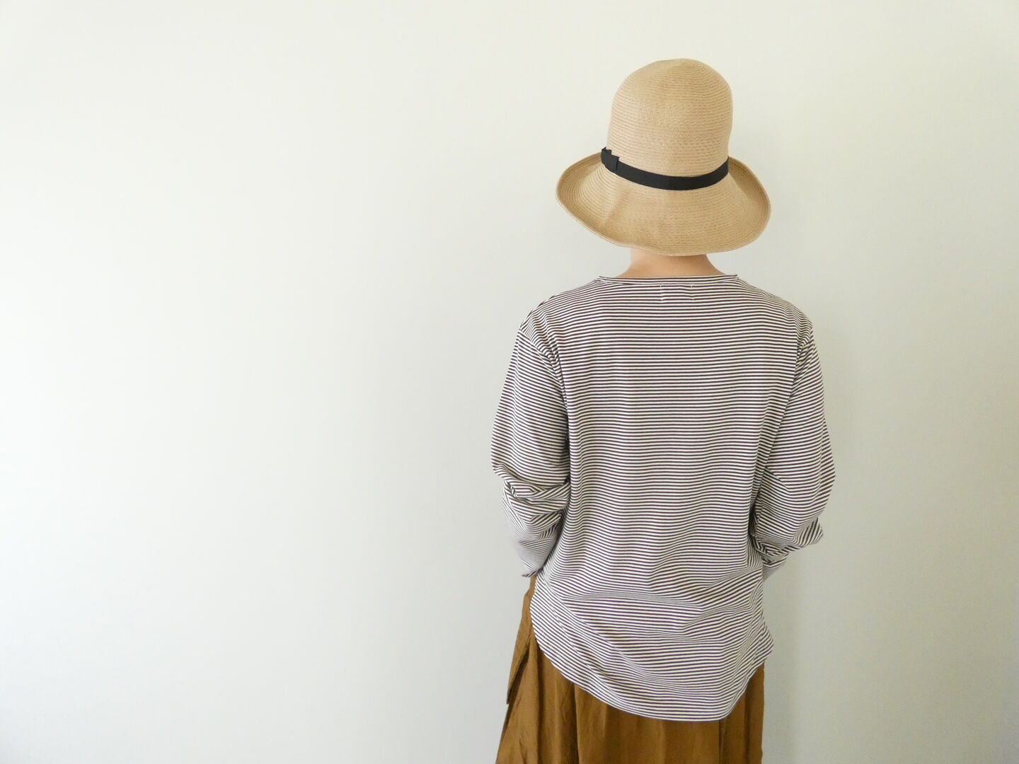 mao made(マオメイド) 細細ボーダーラウンドヘムTEEの商品画像8
