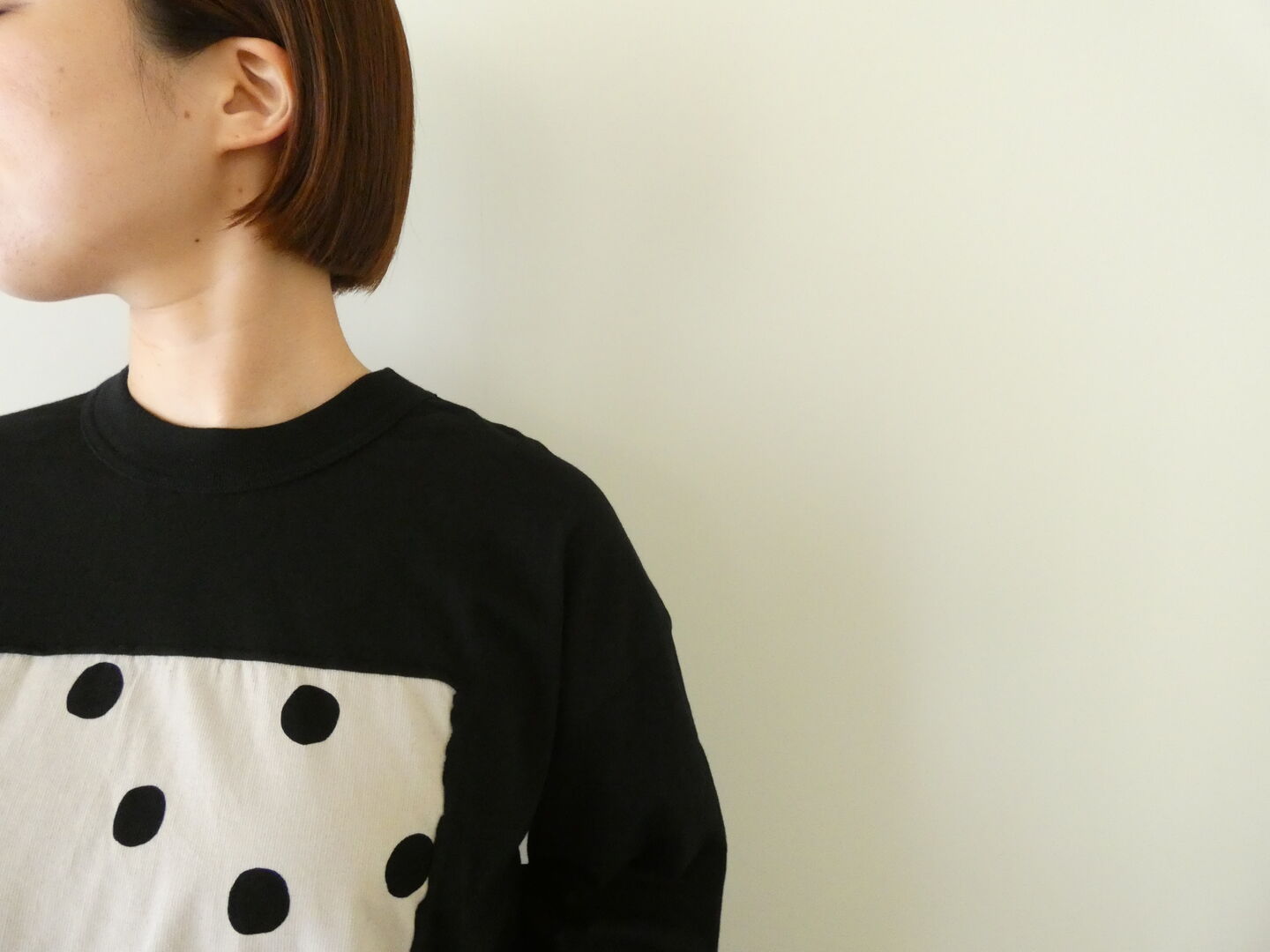 prit(プリット) 17/1空紡天竺×ラフドットプリントフレームロングTシャツの商品画像16