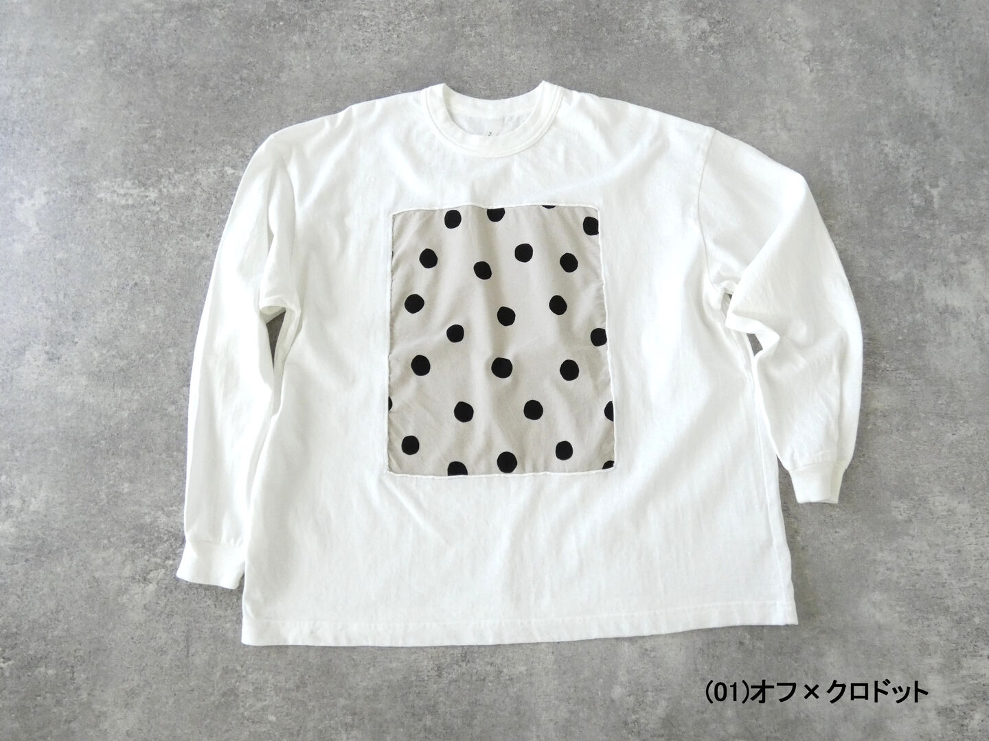 prit(プリット) 17/1空紡天竺×ラフドットプリントフレームロングTシャツの商品画像28