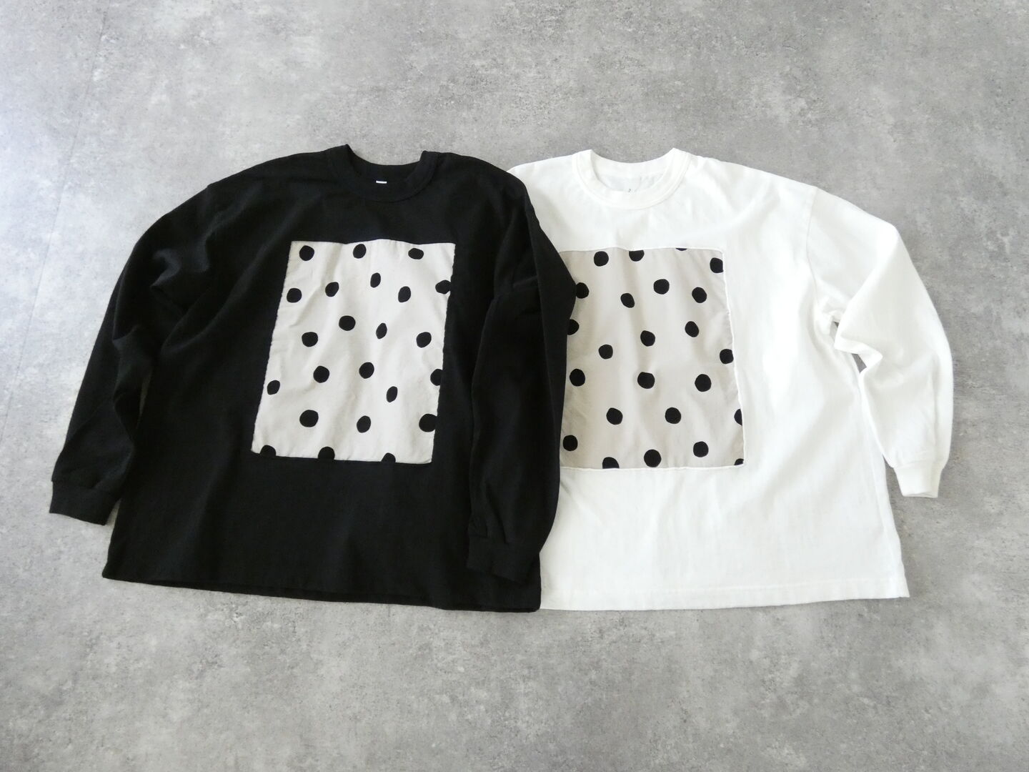 prit(プリット) 17/1空紡天竺×ラフドットプリントフレームロングTシャツの商品画像3