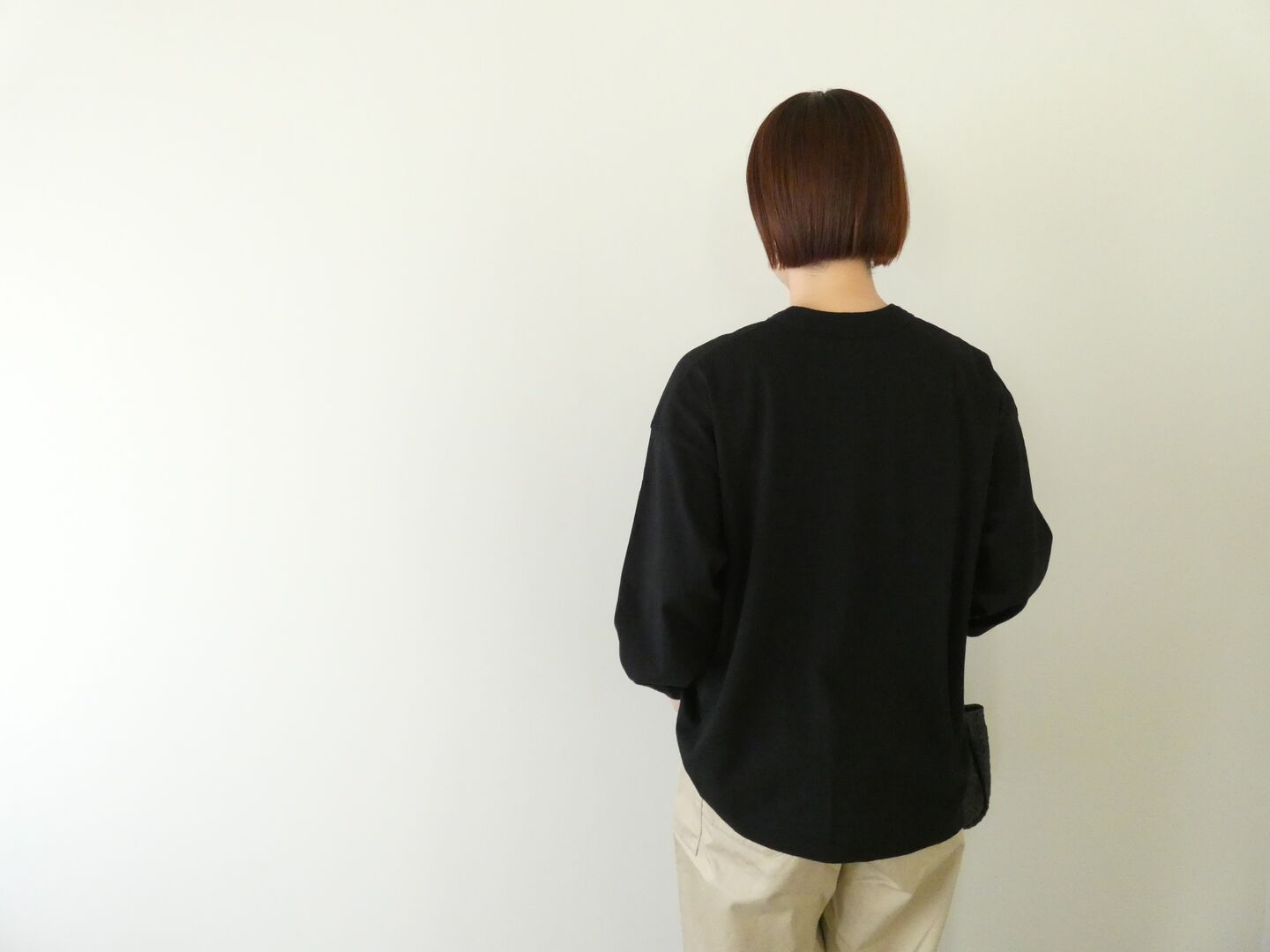 prit(プリット) 17/1空紡天竺×ラフドットプリントフレームロングTシャツの商品画像4