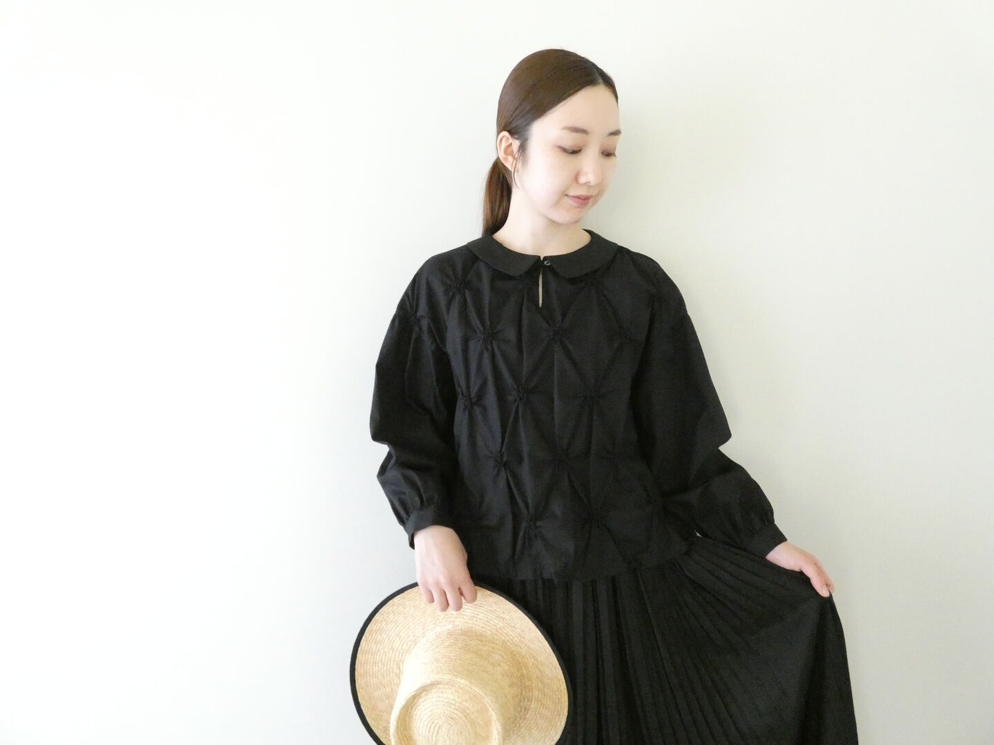 PK スモック刺繍フラットカラーブラウスの商品画像2