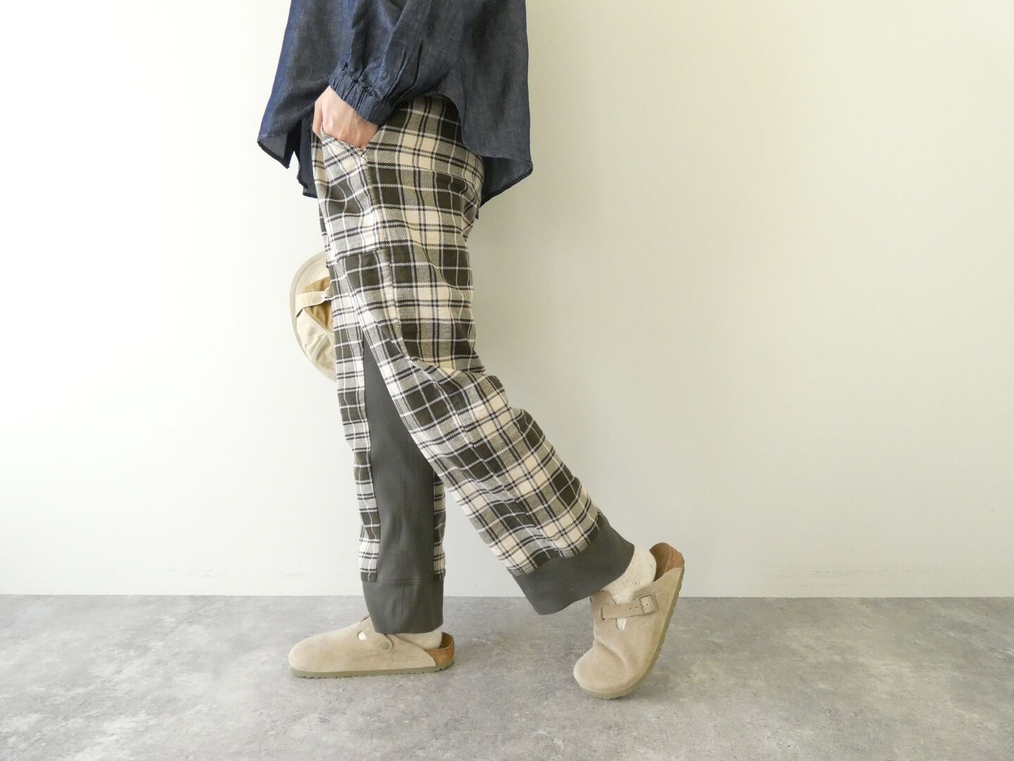 vb コンビネーションデザインパンツ　KHAチェックの商品画像2
