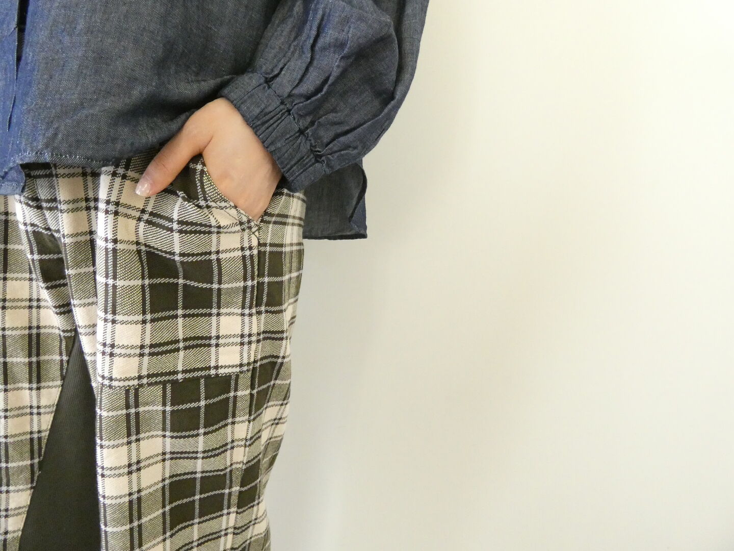 vb コンビネーションデザインパンツ　KHAチェックの商品画像9
