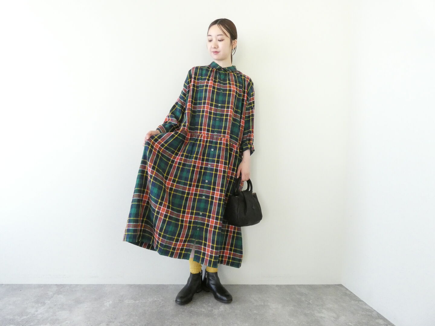 ichiAntiquite's(イチアンティークス) タータンチェックドレスの商品画像1