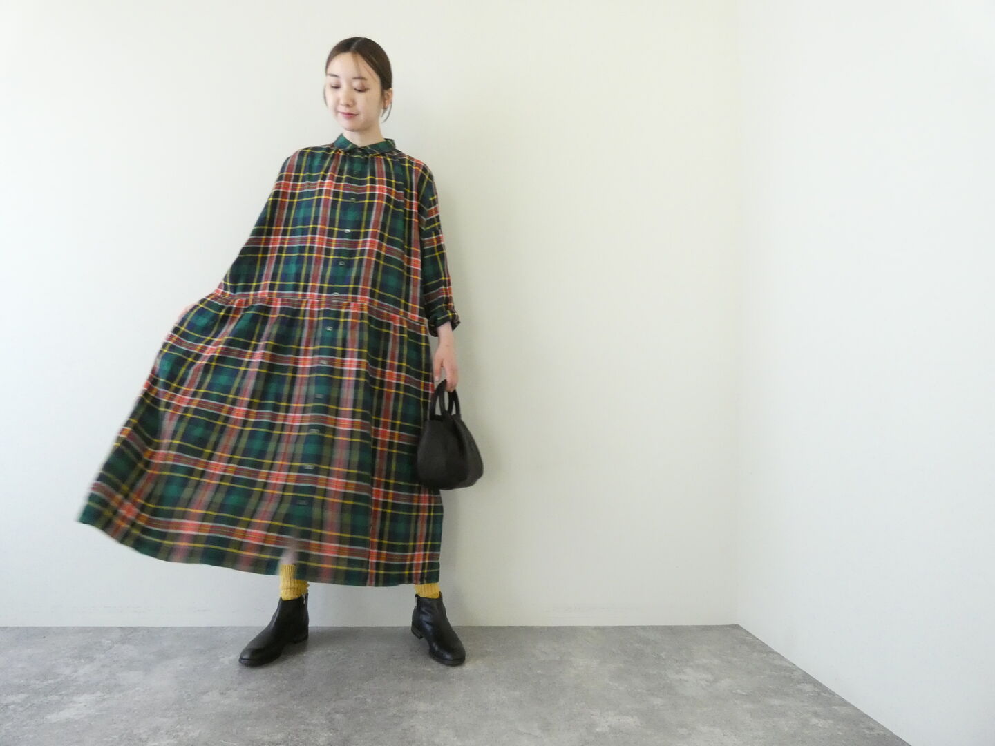 ichiAntiquite's(イチアンティークス) タータンチェックドレスの商品画像7