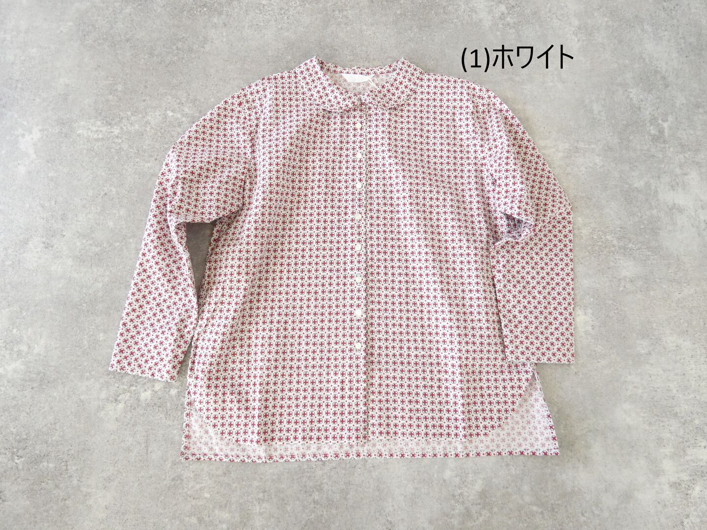 homspun(ホームスパン) 小花プリントフラットカラーブラウスの商品画像28
