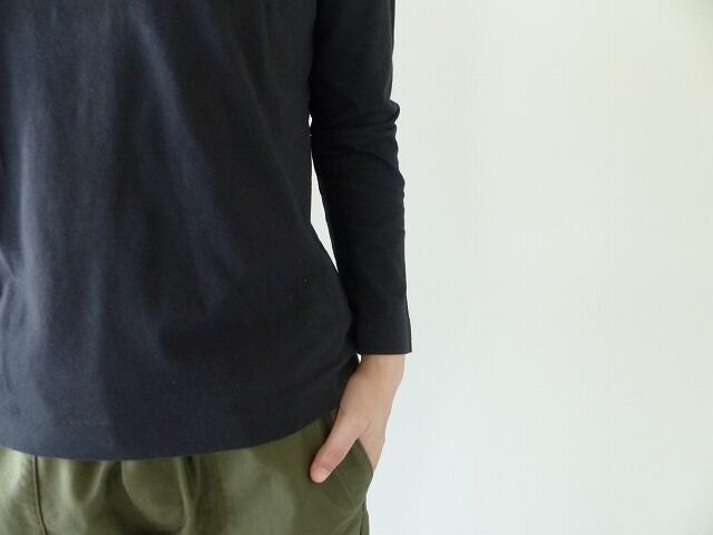 homspun(ホームスパン) 天竺長袖Tシャツ(5)ブラックの商品画像4