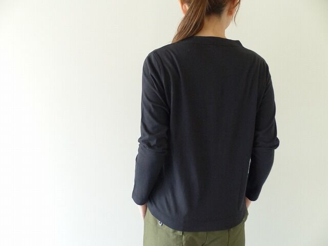 homspun(ホームスパン) 天竺長袖Tシャツ(5)ブラックの商品画像7