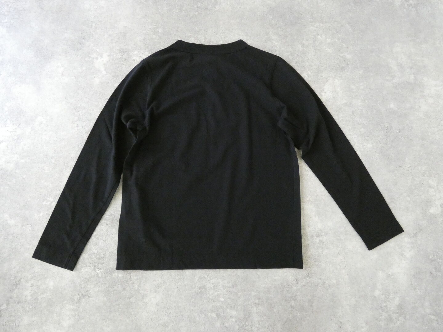 homspun(ホームスパン) 天竺長袖Tシャツ(5)ブラックの商品画像9