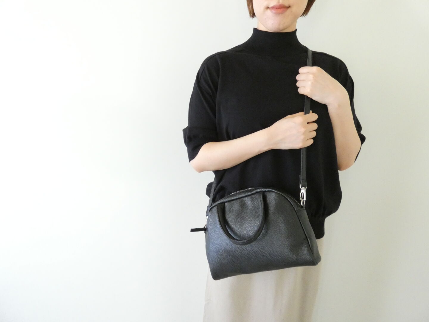 joe&him(ジョーアンドヒム) シュリンクレザー　3wayフラットボストンの商品画像3
