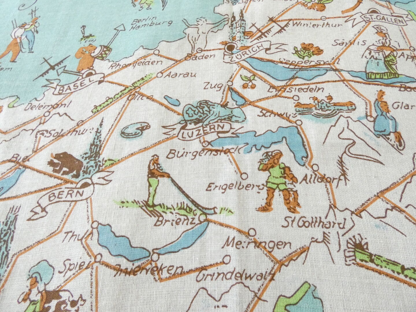 快晴堂(かいせいどう) バンダナ/スイス・Map柄の商品画像26