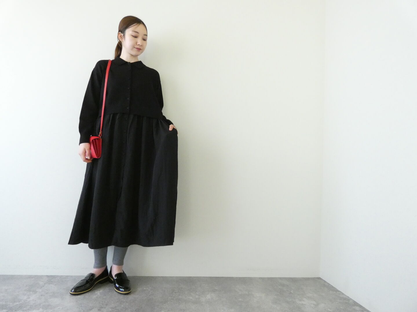 mao made(マオメイド) 衿付カーディガンひらひらスカートロングカーディガンの商品画像1