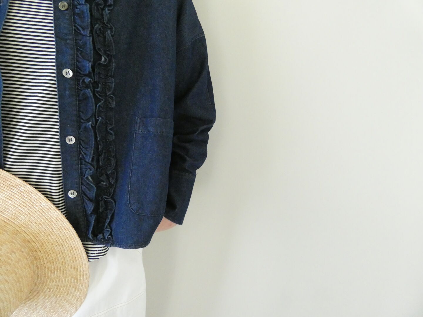 mao made(マオメイド) T/Cデニムシリーズ ふりふりフリルカバーオールの商品画像21
