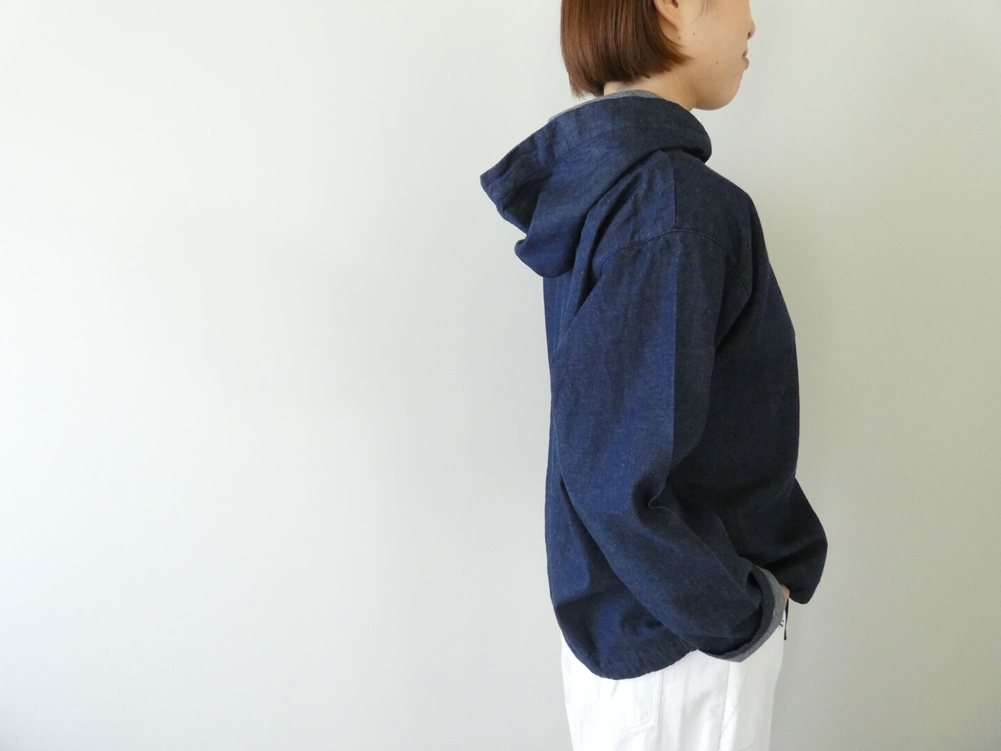 MidiUmi(ミディウミ) denim hooded shirt　フーディッドシャツの商品画像4