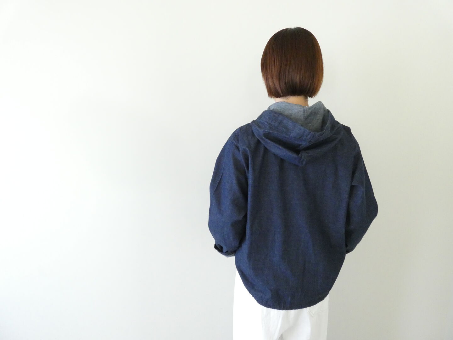 MidiUmi(ミディウミ) denim hooded shirt　フーディッドシャツの商品画像5
