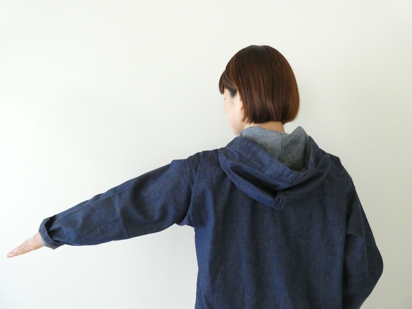 MidiUmi(ミディウミ) denim hooded shirt　フーディッドシャツの商品画像6