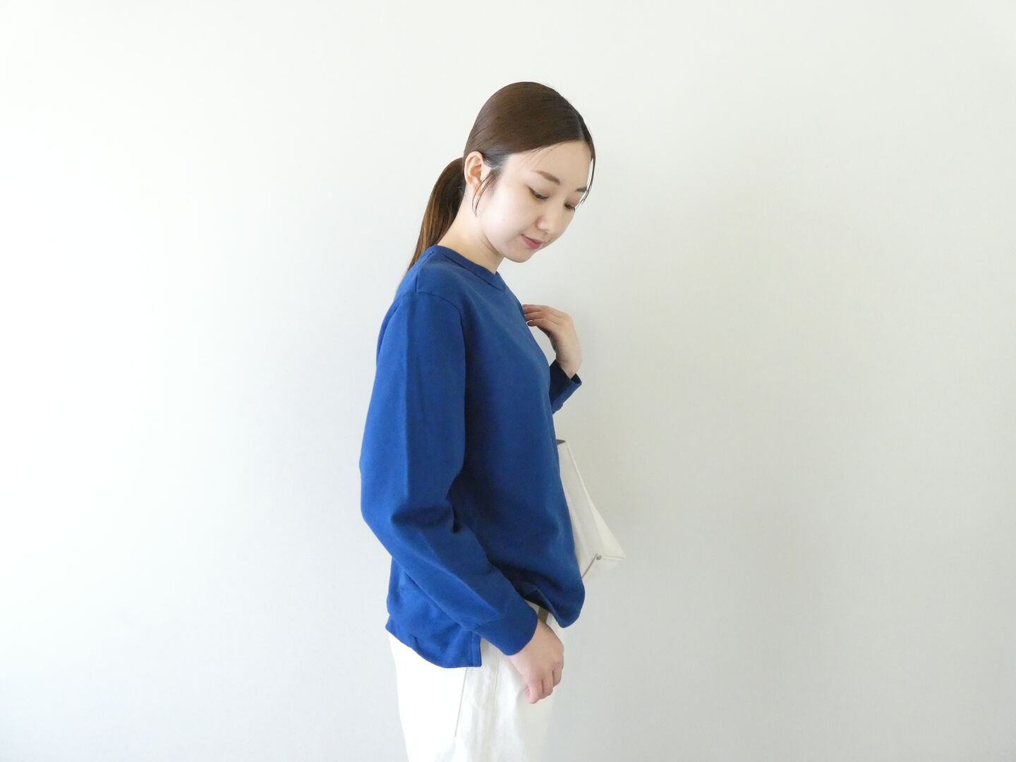 RINEN(リネン) 20/1オーガニック裏毛クルーネックの商品画像1