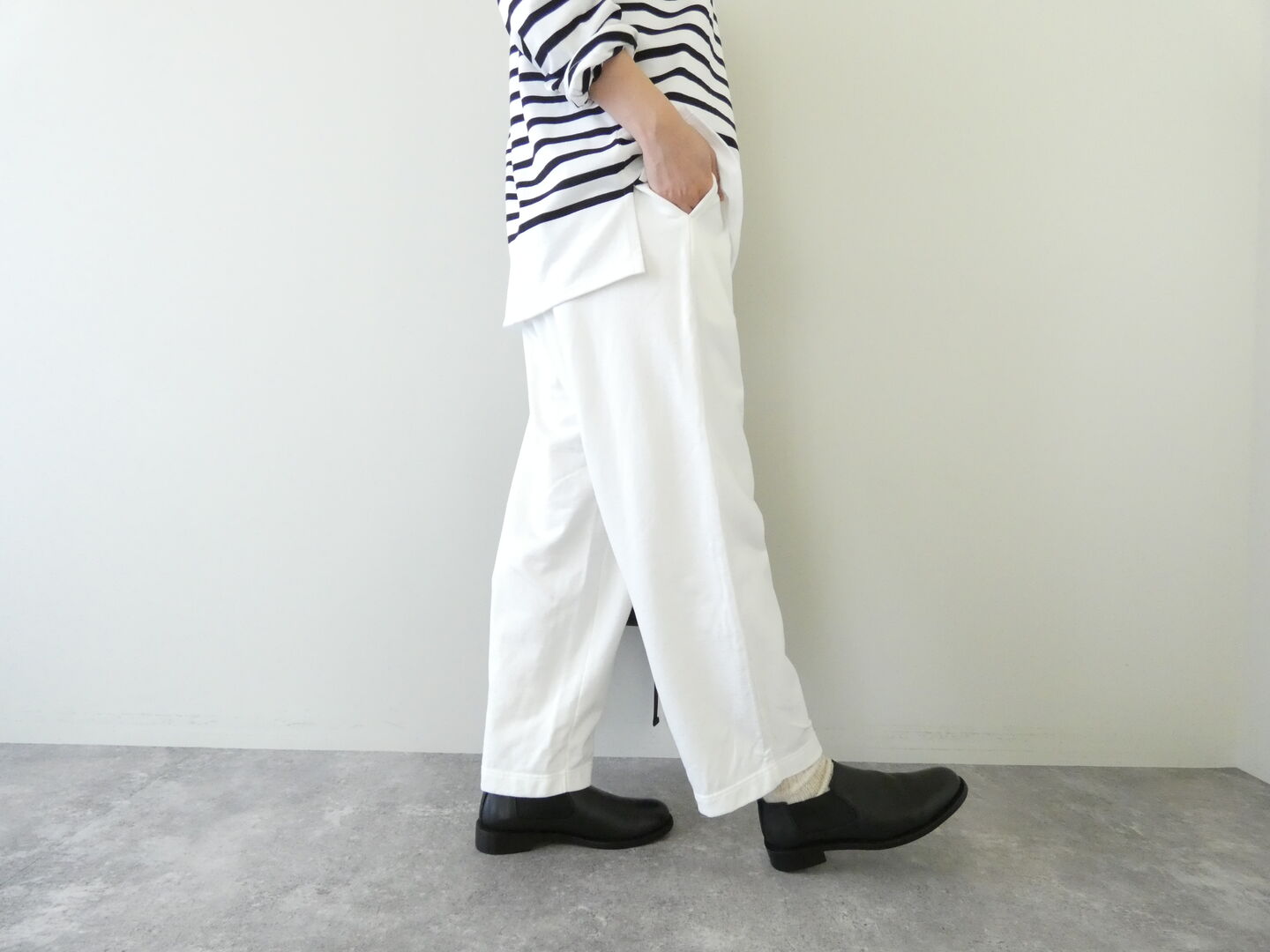 RINEN(リネン) 40/2スーピマ裏毛ラクパンツの商品画像2