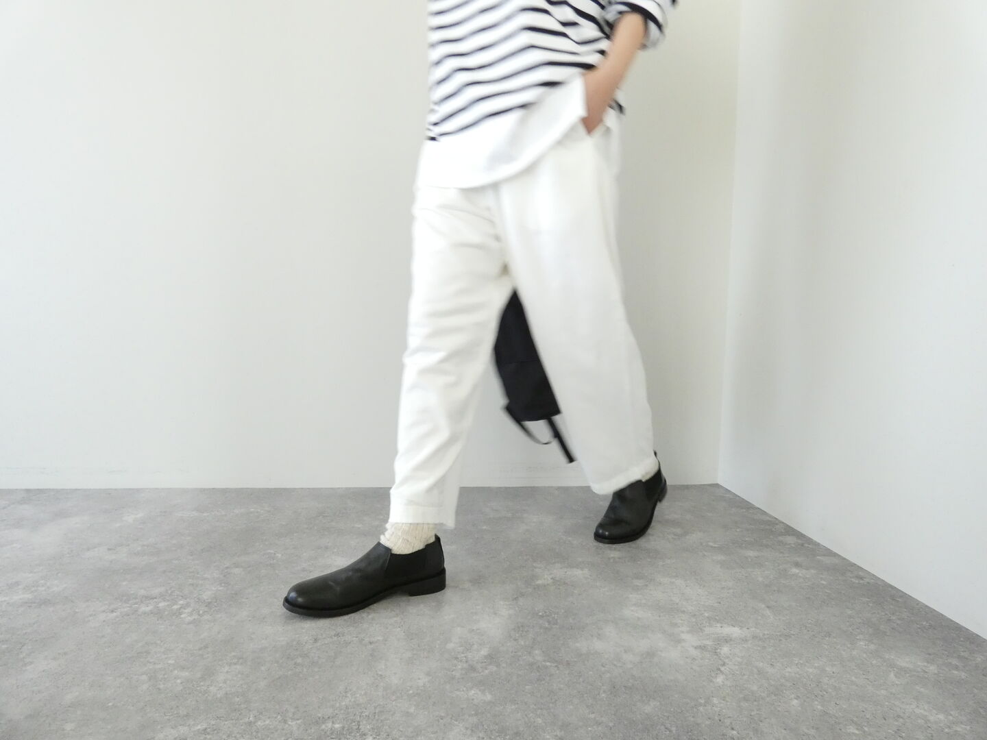 RINEN(リネン) 40/2スーピマ裏毛ラクパンツの商品画像5